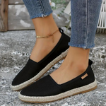 Women's Lightweight Canvas Slip-On Espadrilles - Breathable Everyday Flats