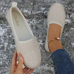 Women's Lightweight Canvas Slip-On Espadrilles - Breathable Everyday Flats