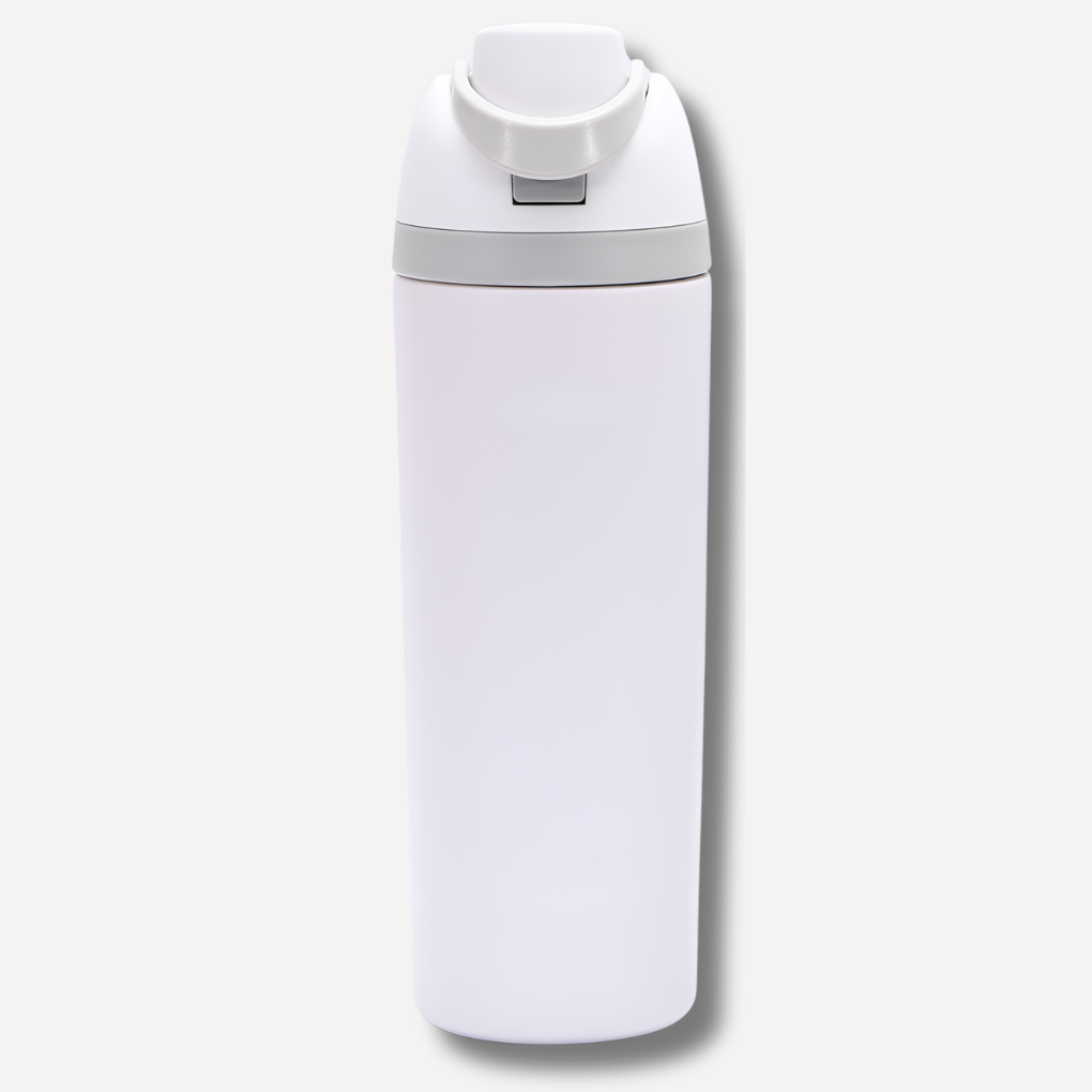Insulated Water Bottle with Built-In Straw - Leak-Proof Hydration