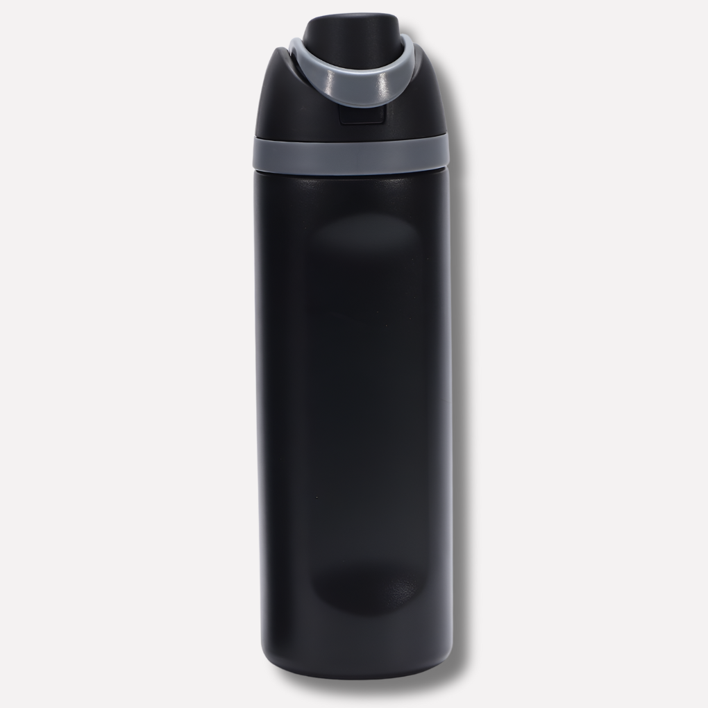 Insulated Water Bottle with Built-In Straw - Leak-Proof Hydration