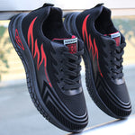 All-Weather Athletic Sneakers with Flame Detail - Water-Resistant Grip