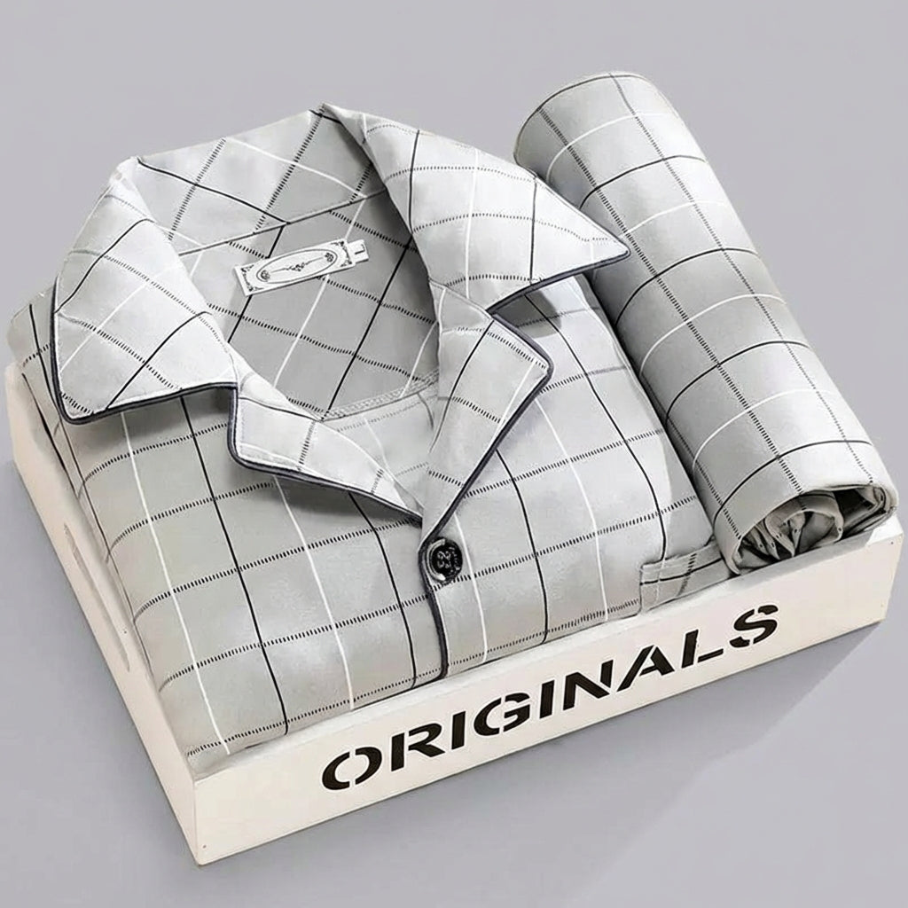 Men's Plaid Lounge Set - Soft, Breathable Sleepwear
