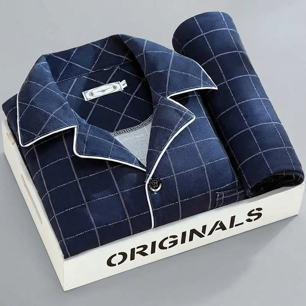 Men's Plaid Lounge Set - Soft, Breathable Sleepwear