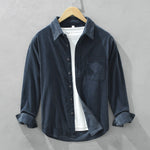 Men's Textured Corduroy Button-Up - Cozy Layering Shirt
