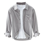 Men's Textured Corduroy Button-Up - Cozy Layering Shirt