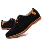 Men's Vegan Suede Oxfords - Classic Lace-Up Comfort