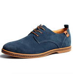 Men's Vegan Suede Oxfords - Classic Lace-Up Comfort