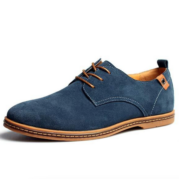 Men's Vegan Suede Oxfords - Classic Lace-Up Comfort