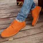 Men's Vegan Suede Oxfords - Classic Lace-Up Comfort