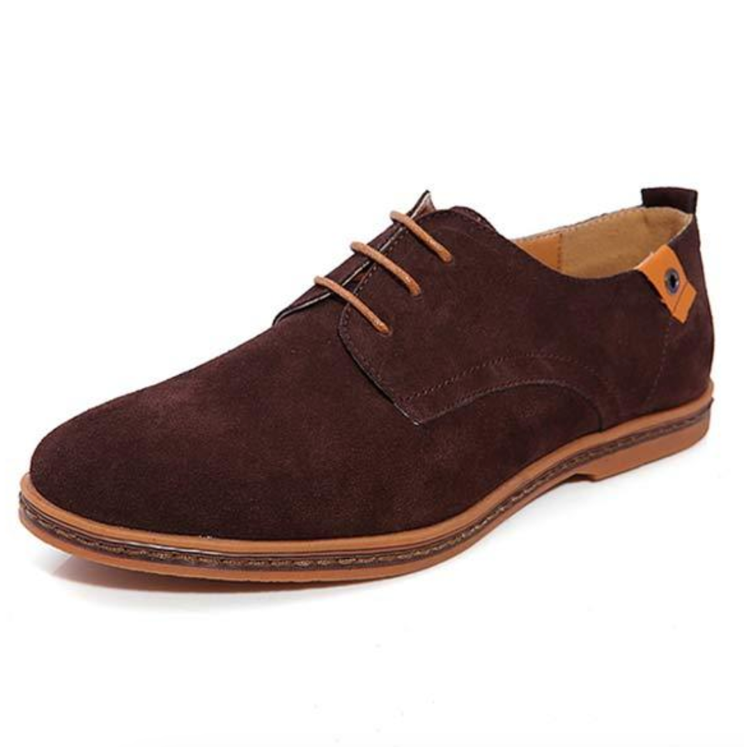 Men's Vegan Suede Oxfords - Classic Lace-Up Comfort