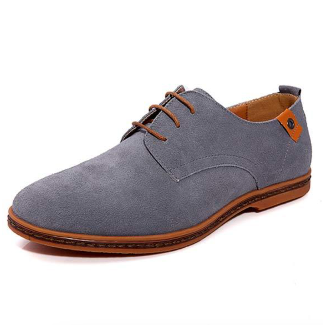Men's Vegan Suede Oxfords - Classic Lace-Up Comfort