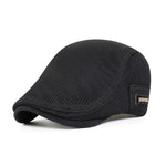 Men's Breathable Mesh Flat Cap - Classic Driver Hat