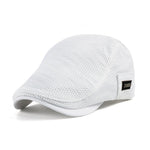 Men's Breathable Mesh Flat Cap - Classic Driver Hat