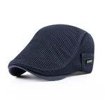 Men's Breathable Mesh Flat Cap - Classic Driver Hat