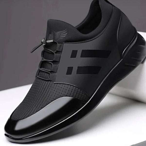 Men's Comfortable Cushioned Slip-On Sneakers - Premium Leather Everyday Shoe