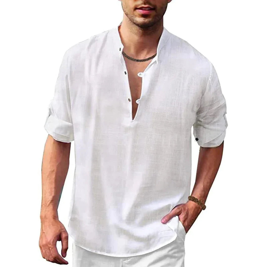 Men's Breathable Linen Blend Casual Shirt - Effortless Summer Style