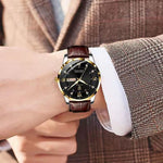 Men's Luminous Watch - Stainless Steel, Water-Resistant Design