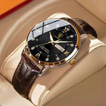 Men's Luminous Watch - Stainless Steel, Water-Resistant Design