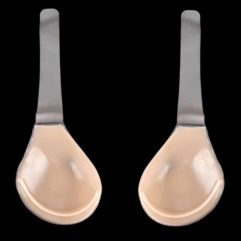 Adhesive Lift Bras - Seamless Silicone Cups, Strapless Support