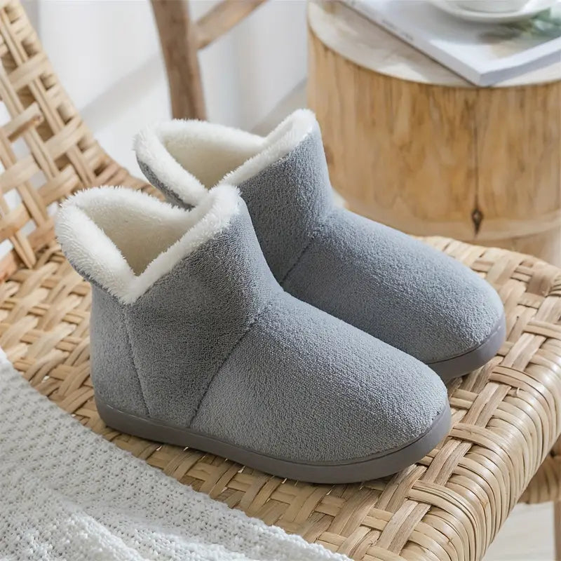 Women's Sherpa Lined Ankle Boot Slippers - Cozy Comfort