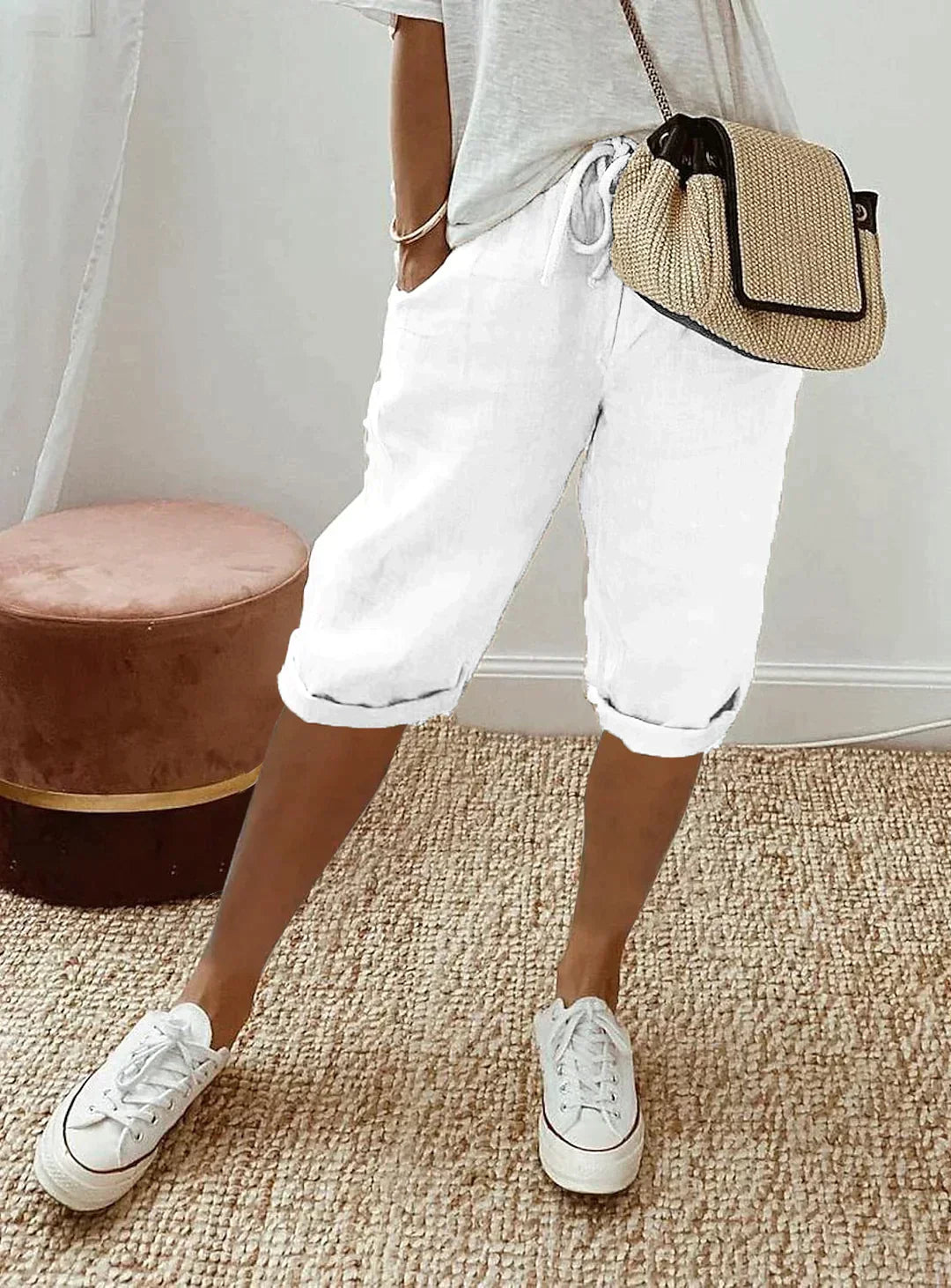 Linen Capris for Everyday Comfort - Breezy Warm-Weather Style