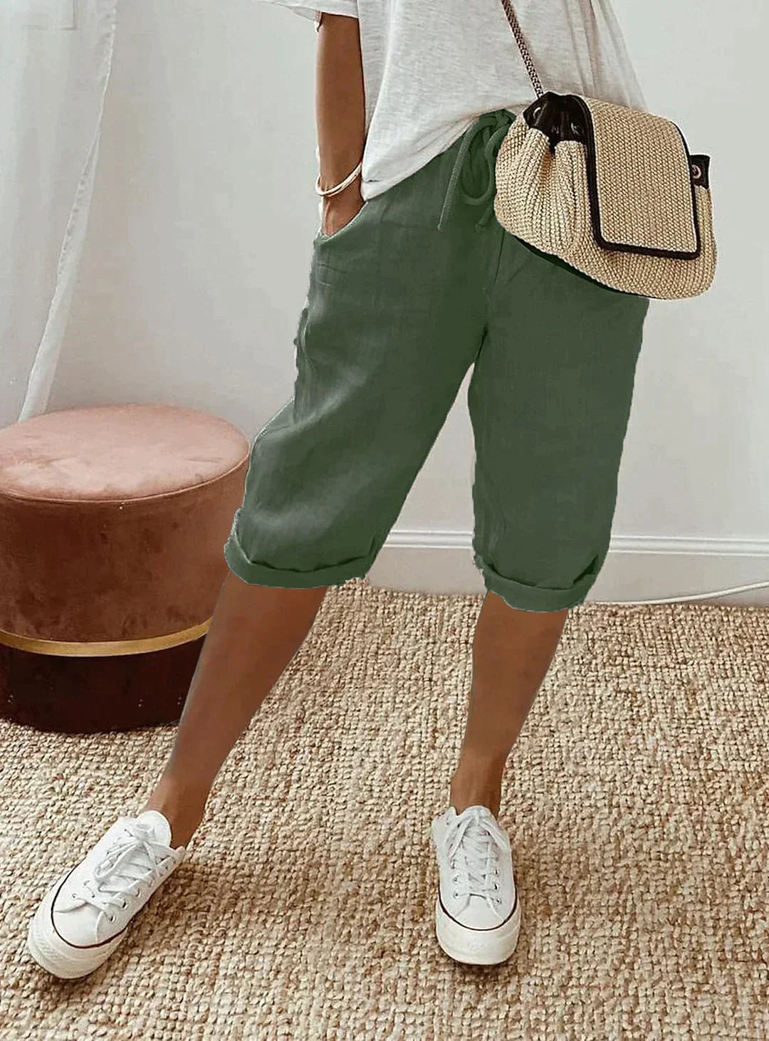 Linen Capris for Everyday Comfort - Breezy Warm-Weather Style