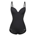 Women's Sculpting Lace Trim Bodysuit - Smoothing Everyday Shapewear