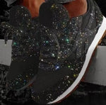 Women's Glitter Sneakers - Sparkly Everyday Comfort Shoes