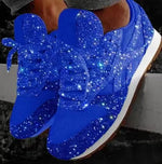 Women's Glitter Sneakers - Sparkly Everyday Comfort Shoes