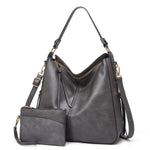 Women's Hobo Shoulder Bag with Gold Hardware - Everyday Luxe Style