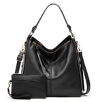 Women's Hobo Shoulder Bag with Gold Hardware - Everyday Luxe Style