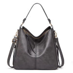 Women's Hobo Shoulder Bag with Gold Hardware - Everyday Luxe Style