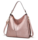 Women's Hobo Shoulder Bag with Gold Hardware - Everyday Luxe Style