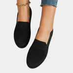 Women's Cushioned Knit Loafers with Arch Support - Breathable Everyday Shoes
