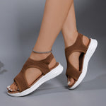Women's Breathable Knit Sport Sandals - Cushioned Slip-On Support