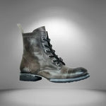 Women's Cap Toe Lace-Up Leather Boots - Classic Vintage Style