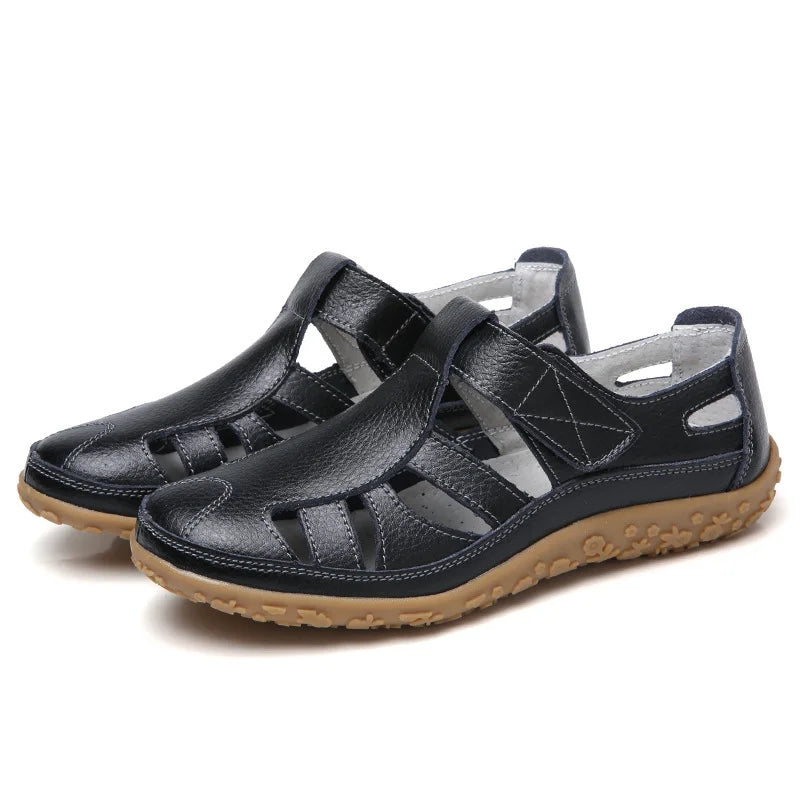 Supportive Cushioned Cut-Out Sandals - Orthopedic Comfort