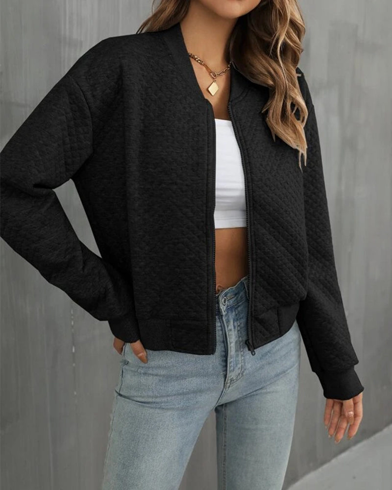 Women's Lightweight Bomber Jacket - Breathable Everyday Layer