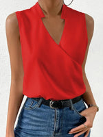 Elegant Floral V-Neck Sleeveless Top - Versatile Everyday Style