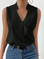 Elegant Floral V-Neck Sleeveless Top - Versatile Everyday Style