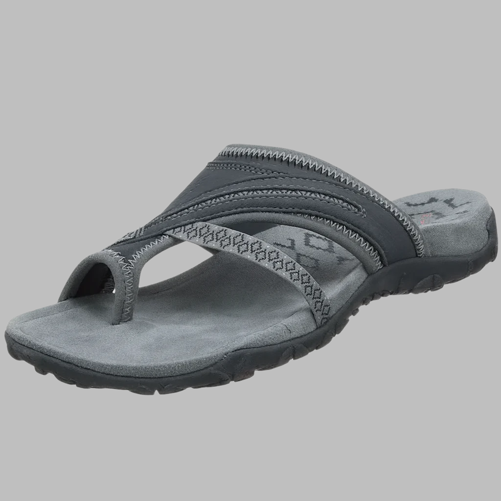 Women's Cushioned Crossover Toe Post Sandals - Comfy Warm-Weather Slip-Ons