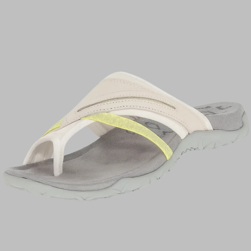 Women's Cushioned Crossover Toe Post Sandals - Comfy Warm-Weather Slip-Ons