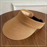 Women's Wide Brim Sun Visor Hat - Collapsible UV Protection
