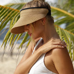 Women's Wide Brim Sun Visor Hat - Collapsible UV Protection