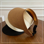 Women's Wide Brim Sun Visor Hat - Collapsible UV Protection