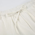 Women's Linen Wide-Leg Pants - Breathable Drawstring Comfort
