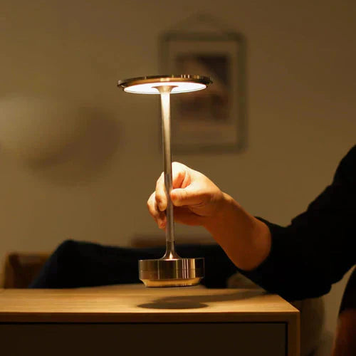 GlowBeam Wireless Table Lamp - USB Rechargeable Design