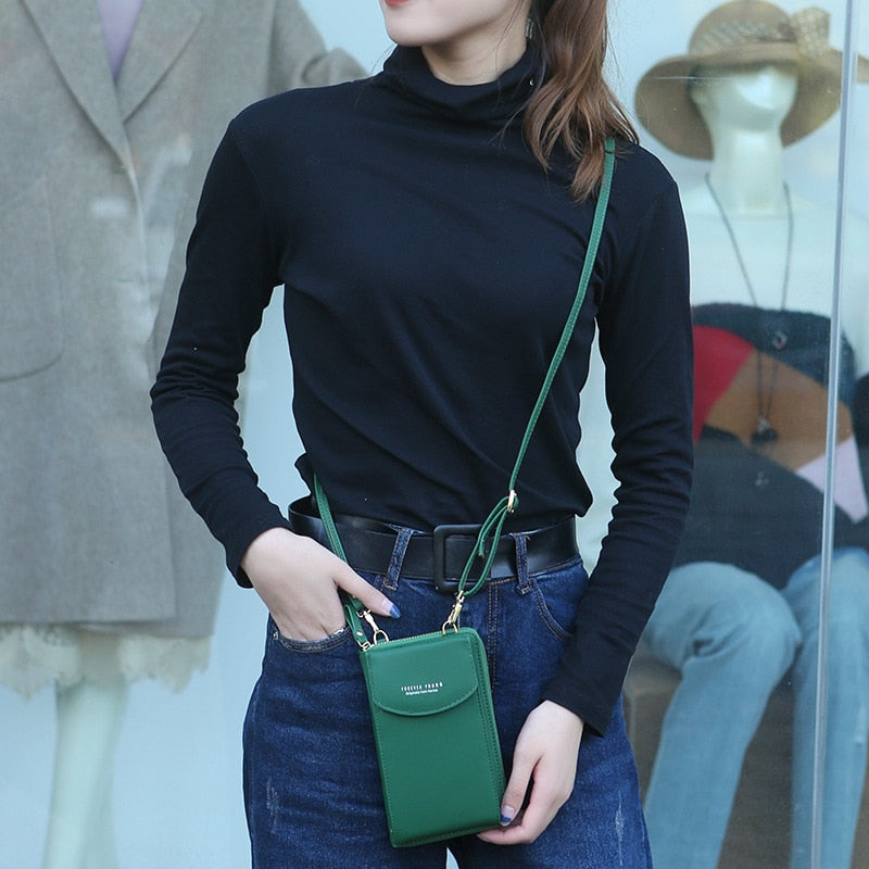 Women's Crossbody Clutch Phone Wallet - Compact Everyday Sling