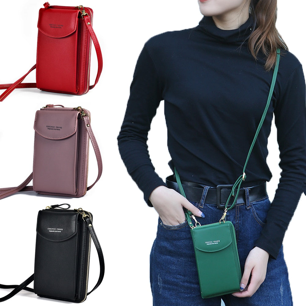 Women's Crossbody Clutch Phone Wallet - Compact Everyday Sling