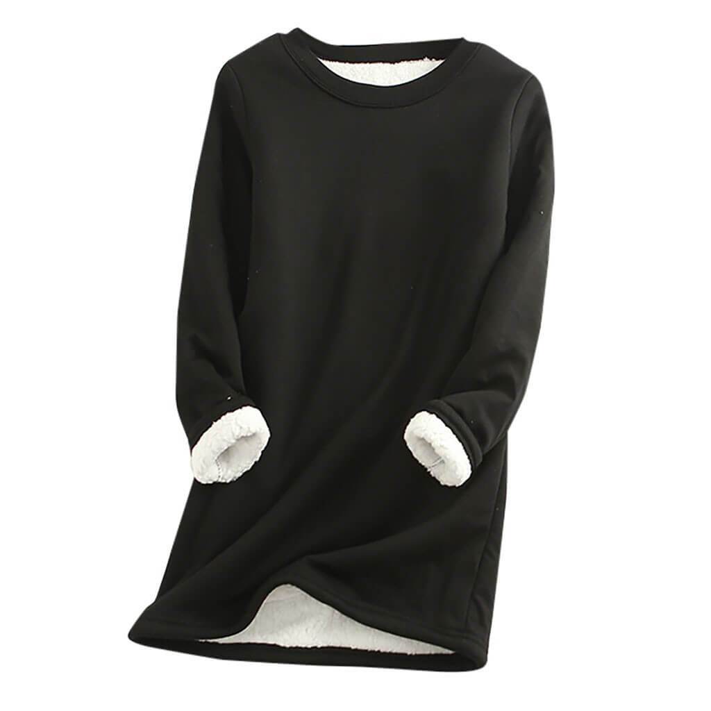 Cozy Fleece-Lined Sweatshirts for Women - Warm Cotton-Blend Layer